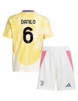 Juventus Danilo Luiz #6 Venkovní dres pro děti 2024-25 Krátký Rukáv (+ trenýrky)